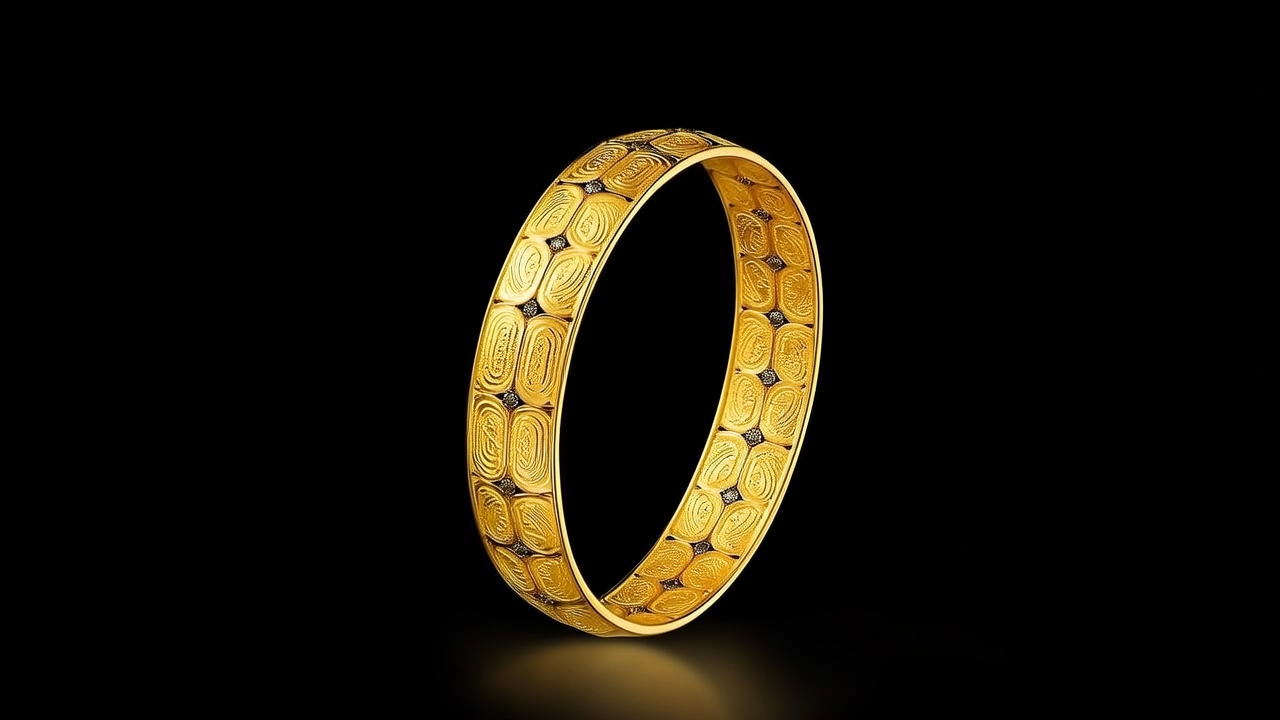 复古金手镯图片