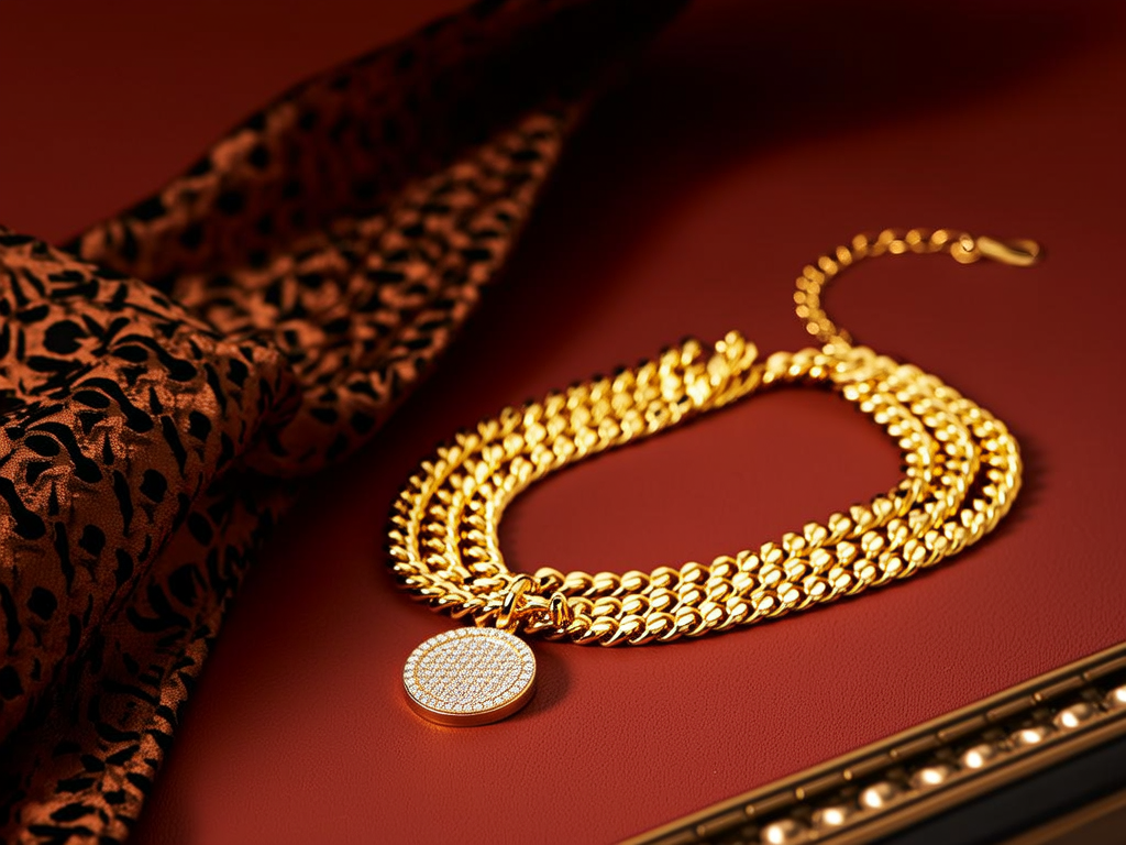 土豪金项链图片