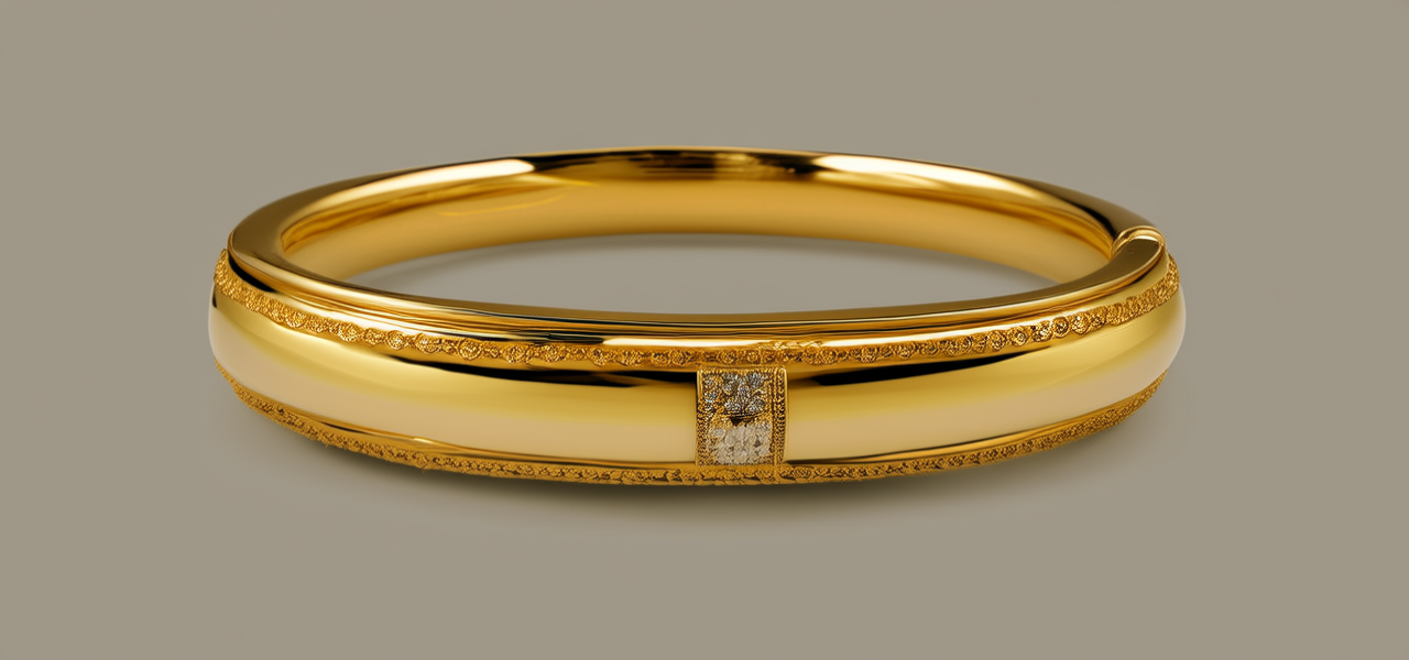 闭口黄金手镯图片