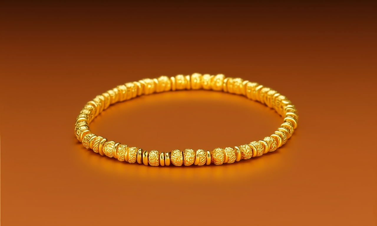 藏式黄金手链图片