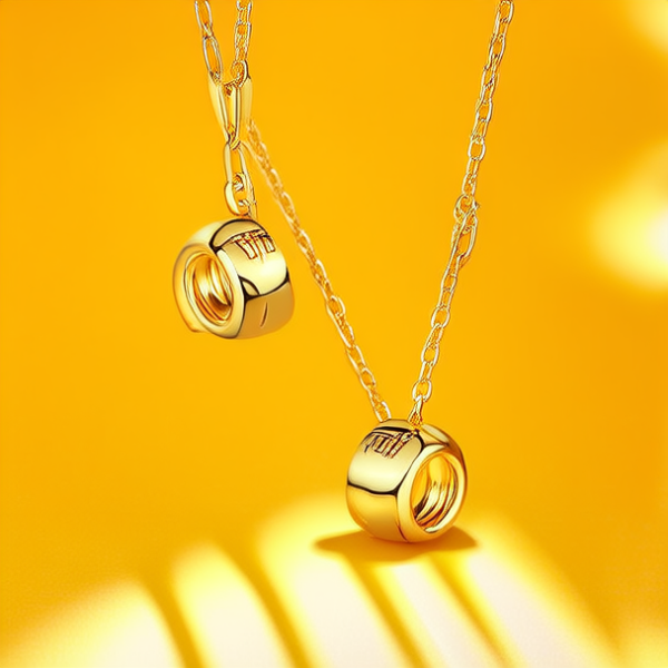 黄金项链戒指图片