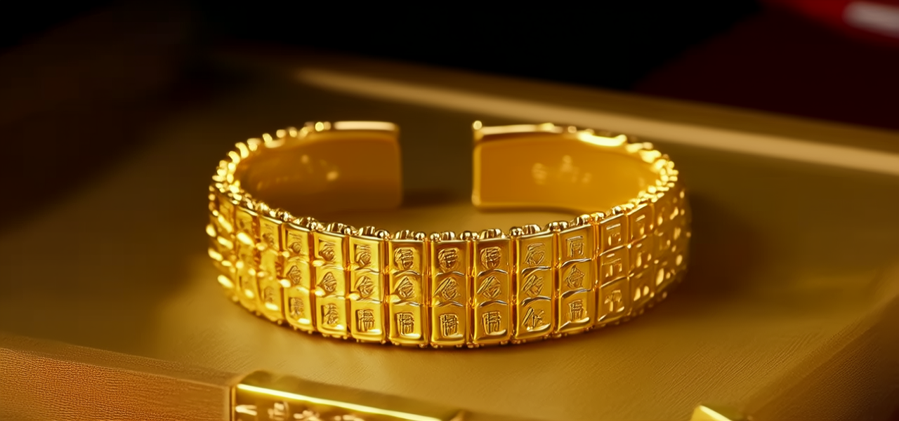 黄金麻将手链图片