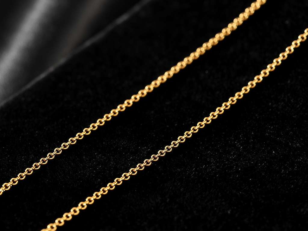 黄金项链最细的图片