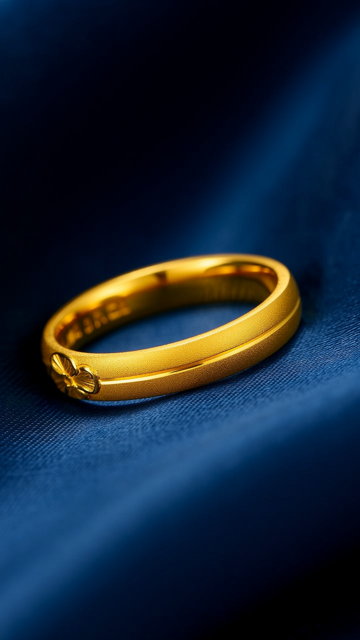 黄金戒指图片妈妈款