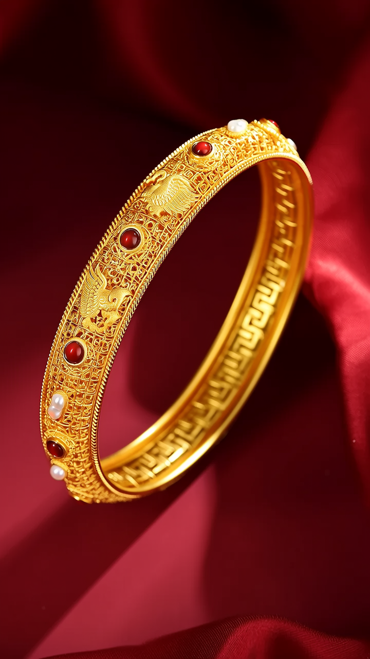 贵妃金手镯图片大全