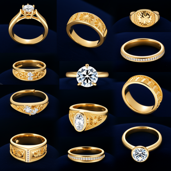 黄金戒指款式图片大全